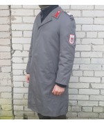 Пальто с подстёжкой пожарной службы Австрии, серое, б/у хорошее состояние