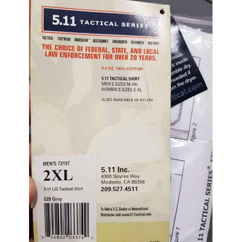 Рубашка 5.11 tactical series США, серая, новая
