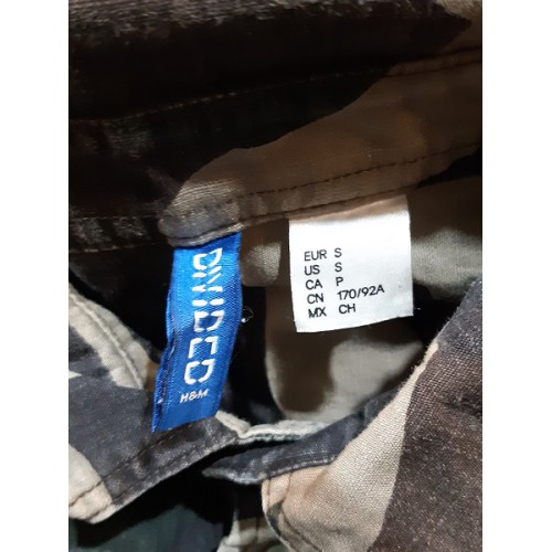 Рубашка H&M DIVIDED Rip-Stop, камуфляжная, б/у