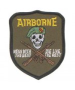 Нашивка "U.S. Airborne - mess with the best", новая