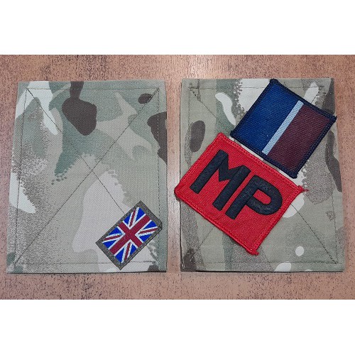 Комплект нарукавных патчей на велкро с нашивками армии Великобритании, MTP, б/у