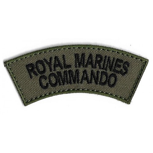 Нашивка Royal Marines Commando армии Великобритании, олива, б/у
